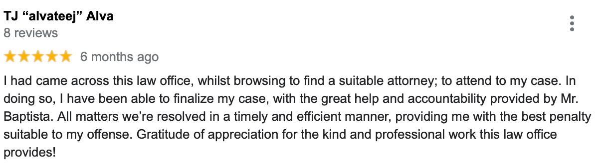 Review from a client